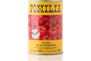 KDJMDL 24 x POLPA DI POMODORO POMILIA 400 GR BARATTOLO LATTINA SUCCO PELATI POMODORINI