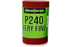 ABRAGOREN Sandpaper Roll - Very Fine P240-11.5cm x 5m Sandpaper For Wood and Walls - Fine Sand Paper 240 grit