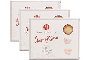 Santa Teresa - Pack De 3 Cajas De Yemas De Santa Teresa Ávila De Sabor Tradicional. Dulce Gourmet Ideal Para Regalo Y Navidad. Pack De 36 Unidades. 420 Gr