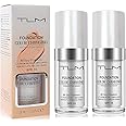 TLM 2 PACK Color Changing Foundation Liquid Base, Concealer Cover Cream,All Day Flawless Warm Skin Tone BB Cream Makeup Base Concealer for All Skin SPF15