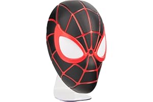 Paladone - Lampada LED maschera dell’Uomo Ragno/Miles Morales, da parete o a sé stante, per case e camere da letto, idea regalo per collezionisti, licenza ufficiale Marvel Comics