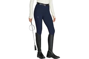 Willit Women's Horse Riding Pants Full Seat Silicone Equestrian Breeches Horseback Schooling Tights Zipper Pockets