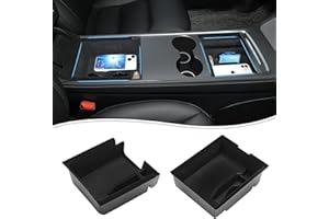 CARERSTEN Mittelkonsole Organizer für Tesla Model 3/ Y Armlehnenablage Zubehör Armlehnen Aufbewahrungsbox aus Beflockung Mittelkonsolen Ablage Tesla Zubehör 2 Stücke