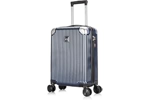 ATX LUGGAGE EST. 1991 ATX Luggage 55x36x20cm Cabin Suitcase Super Lightweight Small Suitcase Approved for 100+ Airlines Including EasyJet, Ryanair, British Airways & Virgin Atlantic (Midnight Blue, 21Inches, 33Liter)