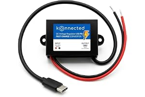 Konnected DC till USB-C PD Snabbladdningsomvandlare, 10-30V Ingång, 65W Max - Bil, Larmcentral, Raspberry Pi