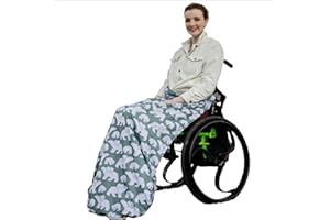 BundleBean - Fleece-Lined Wheelchair Cosy Cover (Polar Bear) - Adult Size 100% Waterproof Rain Cover for Wheelchair Users, Universal Fit for Manual and Powered Wheelchairs, Easy to Fit, Blanket