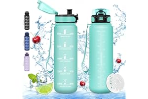 VIKASTER Stylanda Borraccia Sportiva, Borraccia 1000ml, Borraccia Sport, Borracce ciclismo, Senza BPA & Prova di Perdite, Borracce per Bambini, Adulto, Bici, Scuola, Ufficio, Yoga
