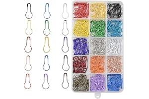 WANGJIANGDA Épingles Ampoules 450 Pièces Métal Marqueurs Tricot Gourdes Pinces de Sécurité pour Vêtements et Fabrication d’Artisanat Bricolage avec Boîte de Rangement