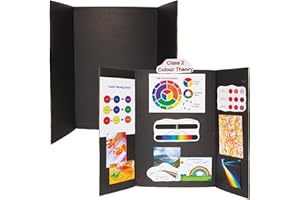 Baker Ross FN200 Black Presentation Boards - Pack of 4, for Displaying Table Top Projects and Presentations