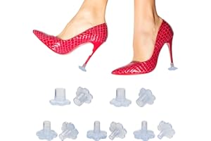 OOTSR 5 Pairs Clear Heel Protectors for Shoes Women Blossom Stoppers Heel Shoe Sole Repair Caps Stops Sinking into Grass Uneven Floor, Cobblestones, Sidewalk Cracks, Grates, and Wooden Decks