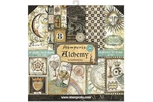 Stamperia Bloc Papier Scrap Double Face 10 Feuilles, 5 (12"x12") -Alchemy, Multicolore, 30,5x30,5cm