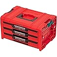 Qbrick System Pro Drawer 3 Toolbox Expert Red Ultra HD Tool Box Tool Box Plastic Tool Box with Drawers Toolbox Organiser for Workshop Red 45 x 31 x 24.4 cm