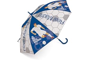 ARDITEX Real Madrid Parapluie en Polyester CF, 8 Panneaux, diamètre 86 cm, Ouverture Automatique, Camping et randonnée, Adultes, Unisexe, Multicolore (Multicolore), Taille Unique