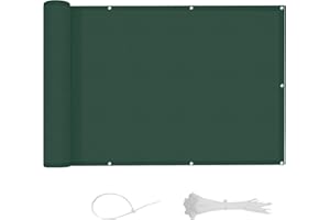 LOVE STORY Frangivisto Balcono 90x300cm,Impermeabile Telo per Privacy del Balcone,(PES) Schermi Divisori e Protettivi per Balconi,Protezione UV per Ringhiere di Appartamenti,Giardino Esterno,Verde