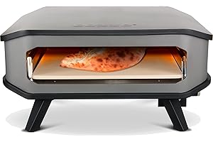 cozze, Millarco 90346 XXL 17 Four à pizza à gaz mobile Pierre à pizza Barbecue à gaz réglable jusqu'à 400 degrés avec pierre à pizza portable 42,50 x 42,50 cm Noir