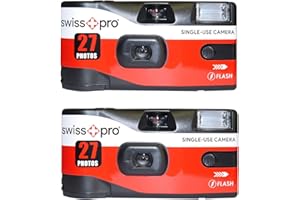 GOVLAX GROUP Swiss Plus Pro Disposable Camera Single Use Film 400 27 Exposure Flash - 2 pack