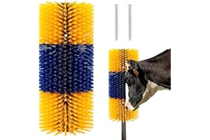RLinEa Spazzola per graffi di mucca, spazzola per capelli per bestiame in nylon, allevia il prurito, ideale per animali da fattoria come cavalli, bovini, pecore, maiali, cervi