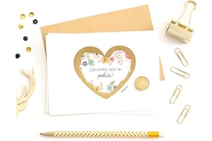 Wild Confetti Tarjeta padrino bautizo ⎪Tarjeta rasca padrino y madrina ⎪Tarjeta padrino de boda tarjeta quieres ser mi padrino (PADRINO)