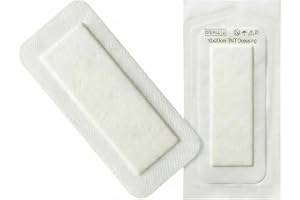 KMINA Stora Självhäftande Sårförband 10x20 cm Sterila Plåster | 25 st, Kirurgiska Kompresser av Fiberduk TNT, Hypoallergena och Latexfria, Andningsbara med Hög Absorption