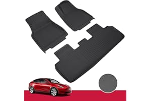 BASENOR RHD Floor Mats for Tesla Model Y TPE Three-Layer All-Protection Car Mats Waterproof Right Hand Drive Floor Liner Anti-Slip Custom Fit Mats Tesla Model Y Accessories 2021-2024