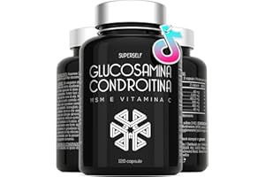 SUPERSELF Glucosamina Condroitina MSM – Glucosamine Complex ad Alto Dosaggio - 1720 mg Glucosamina Solfato con Condroitina, MSM e Vitamina C – 120 Capsule – Integratore per Articolazioni e Cartilagine