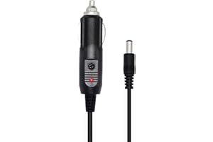PNGKNYOCN 5,5 m Chargeur de voiture-12V DC-Cordon d'alimentation 18 AWG-DC 5,5 mm x 2,1 mm vers Prise Allume-Cigare mâle-câble Allume-Cigare pour caméra, vidéosurveillance, Voiture réfrigérée
