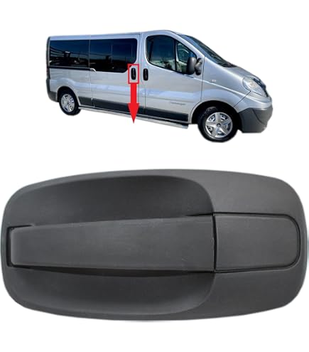 Chrome Tailgate Trunk Opener Handle For Renault Trafic 2014-2024 - Gullwing Door - Stainless Steel 304 - OMAC