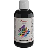 Red Rose Siyah Akrilik Boya 250 gr