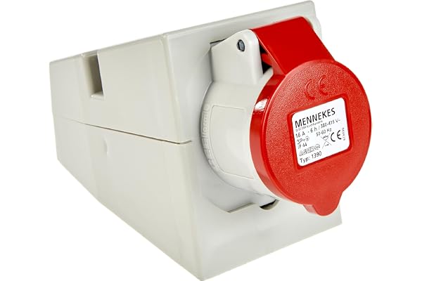 as - Schwabe prise murale CEE 400V / 16A /4 pôles, IP44 asrcial, chantier de construction, 60578