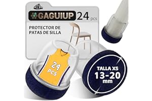 GAGUIUP Protectores de suelo para patas de silla, 24 tapas redondas de silicona de 0.75 pulgadas, protector de pies de muebles, fundas para patas de mesa de movimiento libre, tapas de patas de taburete para