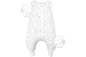 WYTbaby Śpiwór z nogawkami 1.0 Tog ze 100% bawełny – miękki całoroczny śpiwór dla niemowląt – bez rękawów – idealny do spania i ciepła – idealny dla chłopców i dziewczynek