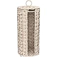 GRANNY SAYS Toilet Roll Storage Holder, Pack of 1 Toilet Roll Holder Free Standing White, Waterproof Toilet Paper Storage Organizer for Bathroom, Décor Wicker Holder Cabinet for 3 Toilet Paper Rolls