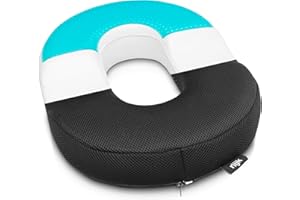 ‎RIIJK Bequemer Sitzring, Wohltuend für Steißbein und Intimbereich inkl. kühlende Gel-Schicht, Ringkissen, Donut Kissen, Steißbeinkissen mit Memory-Schaum
