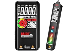 Kit Multimetro Intelligente e Tester di Tensione Senza Contatto BSIDE S11+X1 Multimetro Automatico Ricaricabile e Penna Rivelatore di Tensione Set di Tester Elettricista