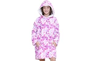 A2Z 4 Kids Girls Boys Snuggle Blanket Printed Oversized Hoodie World Book Day Super Soft Warm Fleece Kangaroo Pocket Hooded Blankets for Children Girls