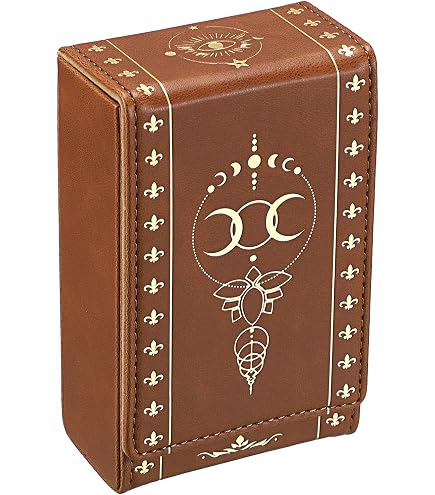 GLOBLELAND 2 Pochettes Porte-cartes De Tarot – Motif Soleil, Lune, Champignons, Arbre De Vie – En Polyester, Grand Format – Divination Et Rangement