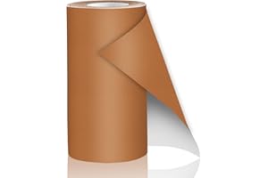 CAHOMO 10x160 cm Patch de Réparation en Cuir,Patch en Cuir Auto-adhésif, Cuir Autocollant Kit de Réparation en Cuir Vinyle pour Rénovation de Canapé,Sac à Main,Vestes,Sièges de Voiture - Brun clair