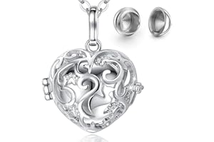 CELESTIA Crémation Cendres Urne Collier en Pendentif Médaillon, Bijoux Mémorial de Chats, Souvenir du Défunt, Cadeaux de Deuil Condolence