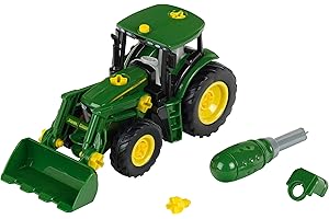 Theo Klein 3903 Tracteur John deere Avec Chargeur Frontal et Contrepoids Pièces Individuelles Démontables Dimensions : 245 cm X 95 cm X 12 cm Jouet pour Enfants Partir de 3 ans
