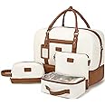 Wogarl Borse da weekend da donna in tela grande borsa da viaggio borsone da viaggio borsa da viaggio borsa da weekend con sco