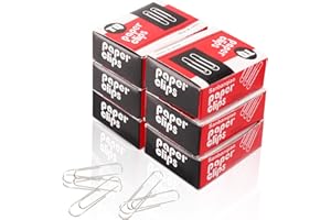 OOTDAY 600 Graffette in Acciaio, Graffette Ufficio 33 mm, Argento, Fermagli Ufficio di Medie, Clip per Ufficio per Forniture per Ufficio, Piccole Clip per Ufficio per Roba di Carta