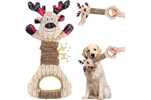IXYHKB Giochi con Squeak Interattivo per Cani, Giocattoli per Cani per Natale, Giocattoli Cigolanti per Cani, Resistenti Peluche per Cani, Giocattolo da Masticare Cani Natale