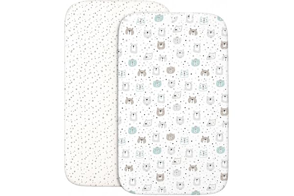 FlyIdeas Lakan för Next 2 me Vagga 2 Delar Set, 83x50 cm - 2 Vagga Lakan Kompatibel med Spjälsängar Madrasser med Dimensioner