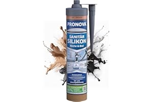 Premium Sanitär Silikon Hellbraun Dusche Bad & Küche Dichtmasse für innen und außen Sicher gegen Schimmel 280ml - Made in Germany Vergilbungsfrei, Hochelastisch, UV- und alterungsbeständig