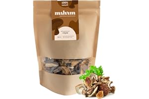 MSHRM Cèpes Séchés 100g - Classe 1 - Champignons séchés de qualité supérieure pour la consommation - Cèpes séchés issus de l'agriculture durable - Porcini Cèpes séchés