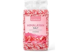 Pure Flourish® Pink Himalayan Salt (Coarse) 1kg PREMIUM UNREFINED | 100% NATURAL | GLUTEN FREE | VEGAN | VEGETARIAN | RESEALABLE POUCH