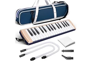 CAHAYA 32 Tasten Melodica für Kinder Melodica Instrument mit Tragetasche geeignet für Anfänger Studenten, musikalisches Geschenk für Jungen und Mädchen, Beige, CY0348