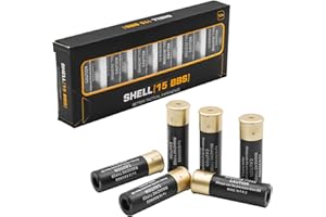 Zhongren Airsoft Shotgun Granate 15 Cartuccia Shotgun 6MM BB Plastica Shotgun Replacement Shell Magazine 6 Pack Compatibile con Cyma Double Eagle Tokyo Marui M870 Shotgun