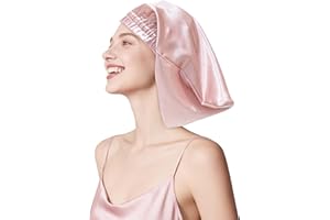 townssilk Gorro de seda para dormir, 100% seda de morera de 22 mommes, para mujer, lujoso, transpirable, se ajusta de forma segura durante la noche y sin presión, ideal para pelo corto y mediano