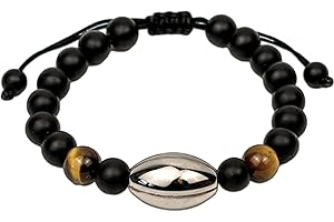 Ernestine - Bracelet Rugby homme - cadeaux fans de sport - idée cadeau fête des pères anniversaire Noël - accessoire hommes mode spécial et haute qualité - bijoux bracelets rugbyman